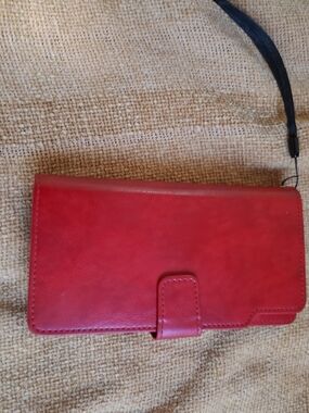 Women's Red Wristlet Phone Wallet